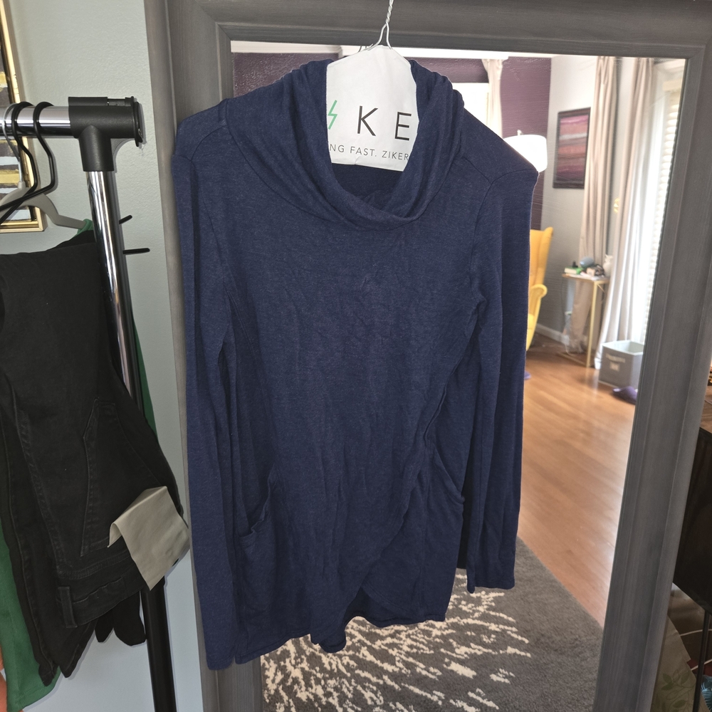 Magnolia Grace Blue Paedia Tulip Stretch Comfort French Terry Top